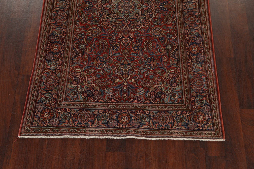 Antique Vegetable Dye Kashan Dabir Persian Area Rug 4x7