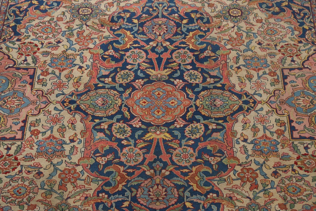 Pre-1900 Antique Vegetable Dye Tabriz Persian Rug 10x13