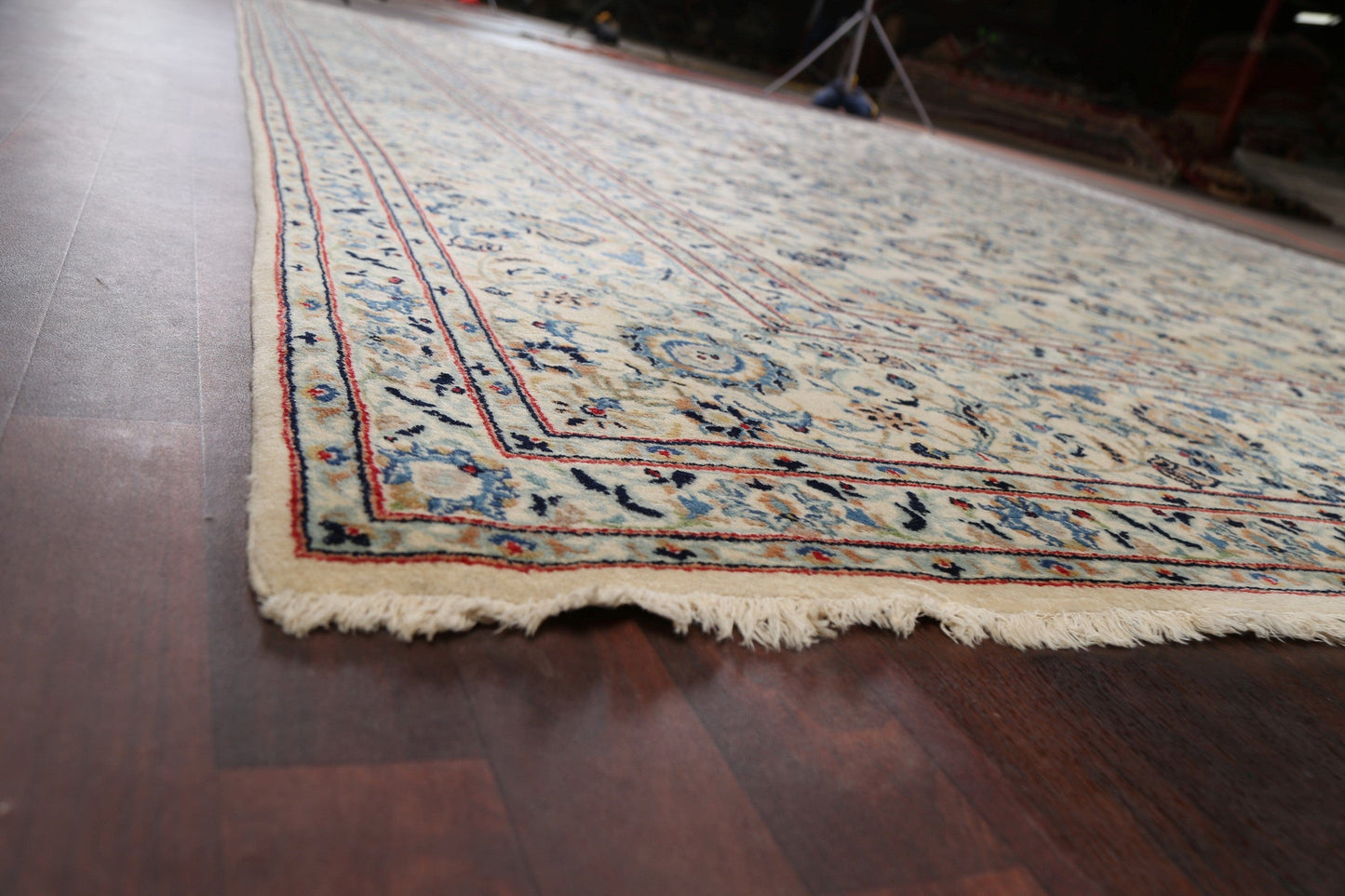 100% Vegetable Dye Floral Kashan Persian Area Rug 12x17