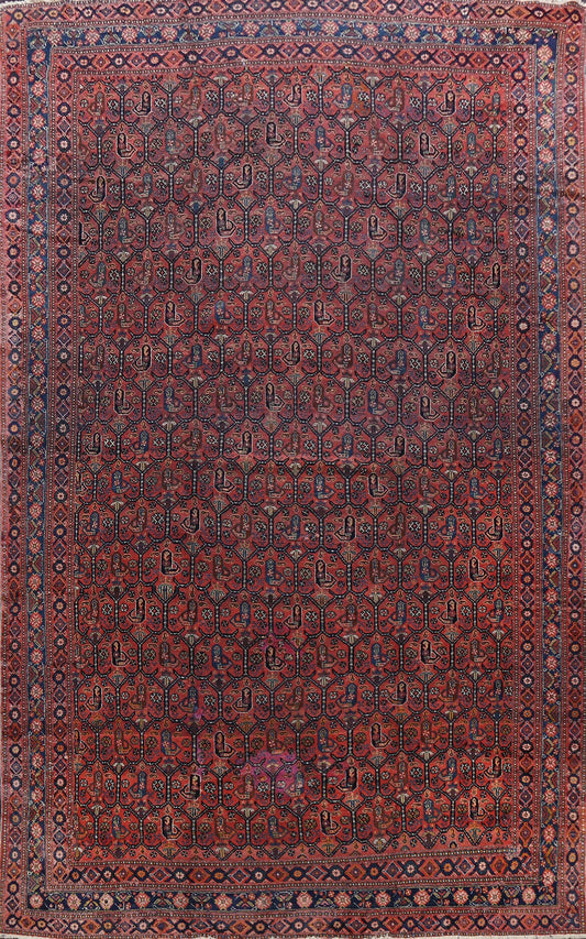 Pre-1900 Antique Vegetable Dye Bakhtiari Persian Area Rug 11x15