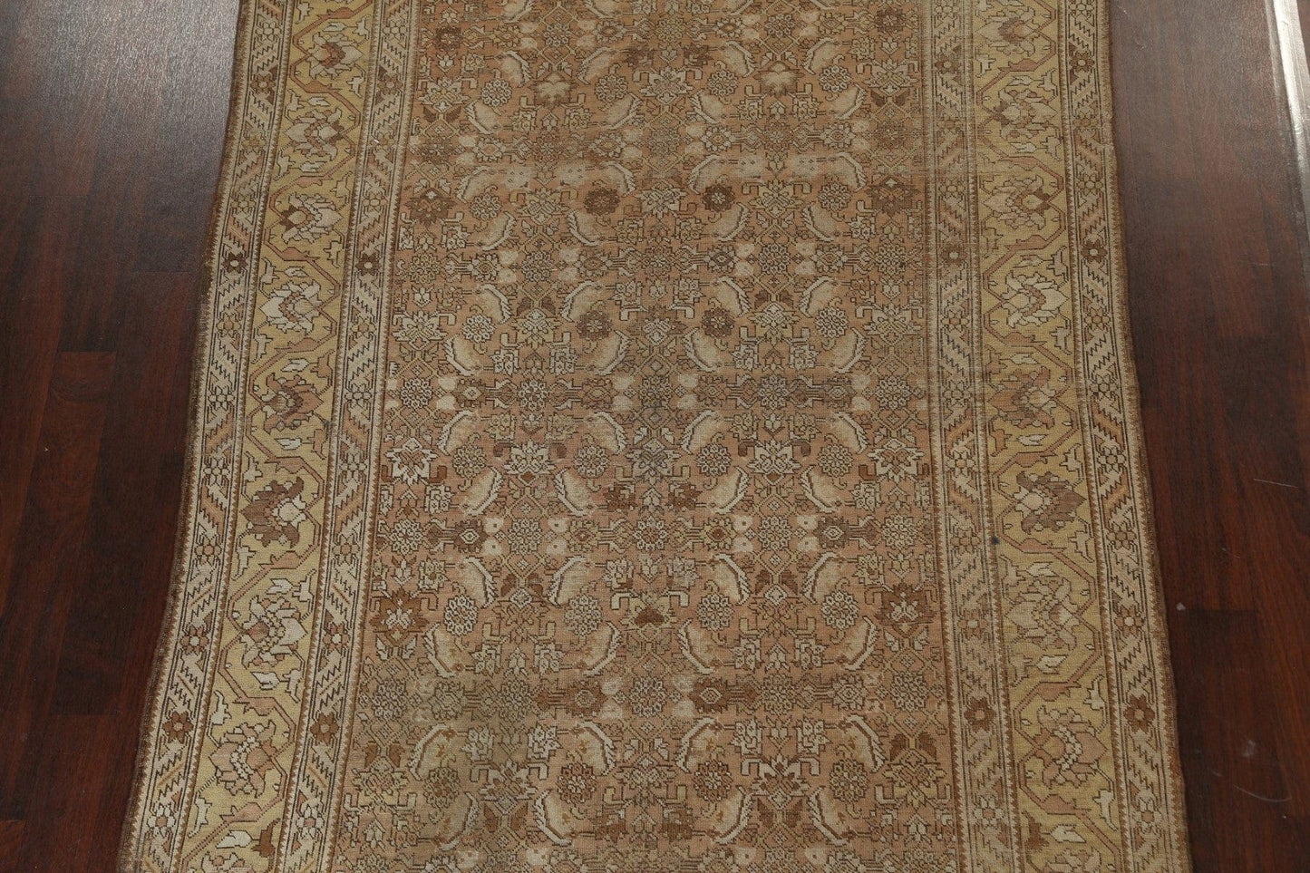 Pre-1900 Antique Vegetable Dye Heriz Bakhshayesh Persian Area Rug 7x13