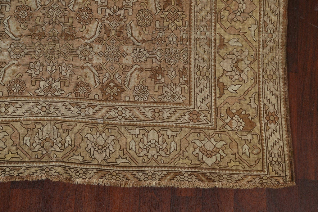 Pre-1900 Antique Vegetable Dye Heriz Bakhshayesh Persian Area Rug 7x13