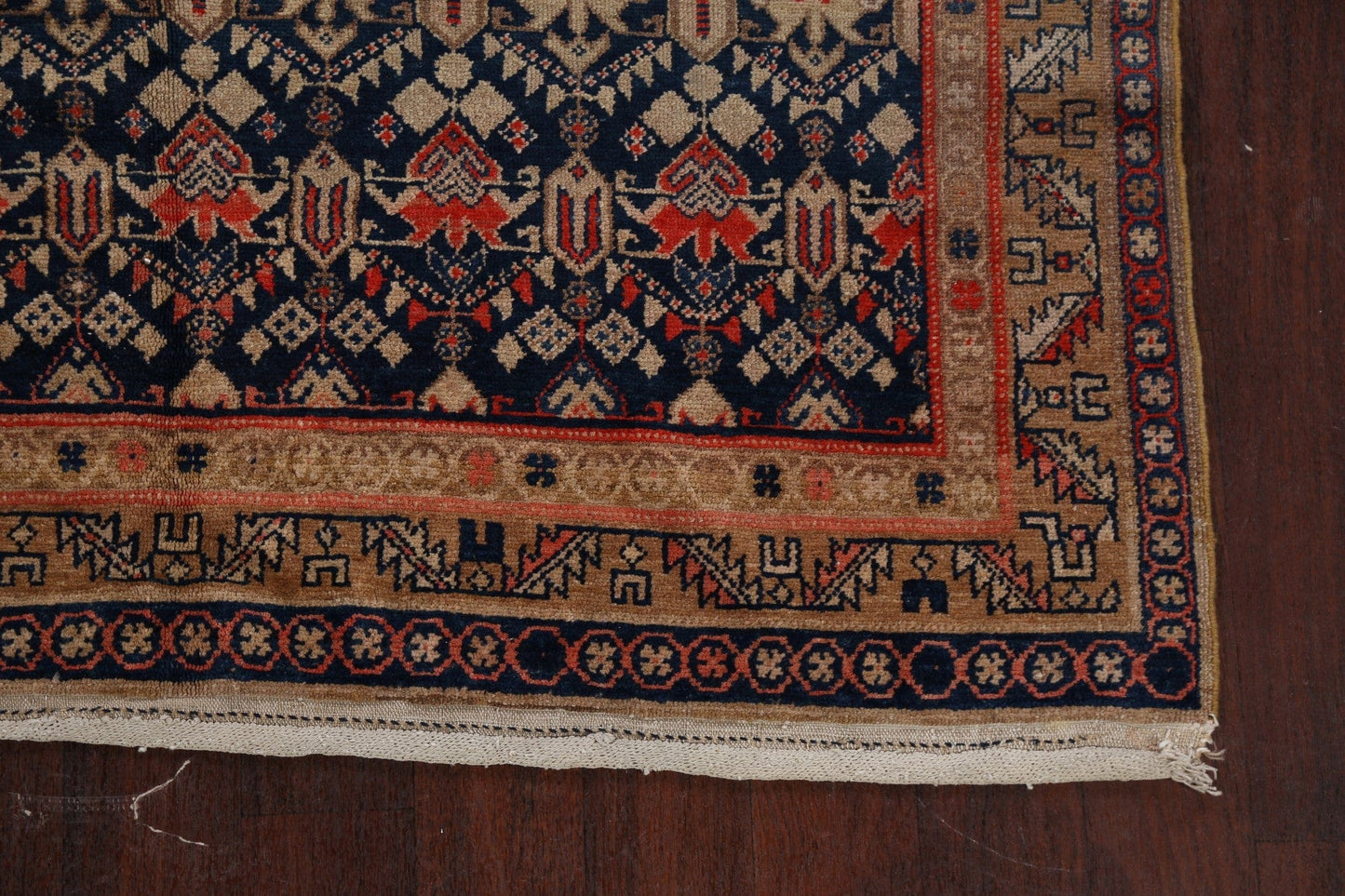 Pre-1900 Antique Vegetable Dye Malayer Persian Area Rug 5x11