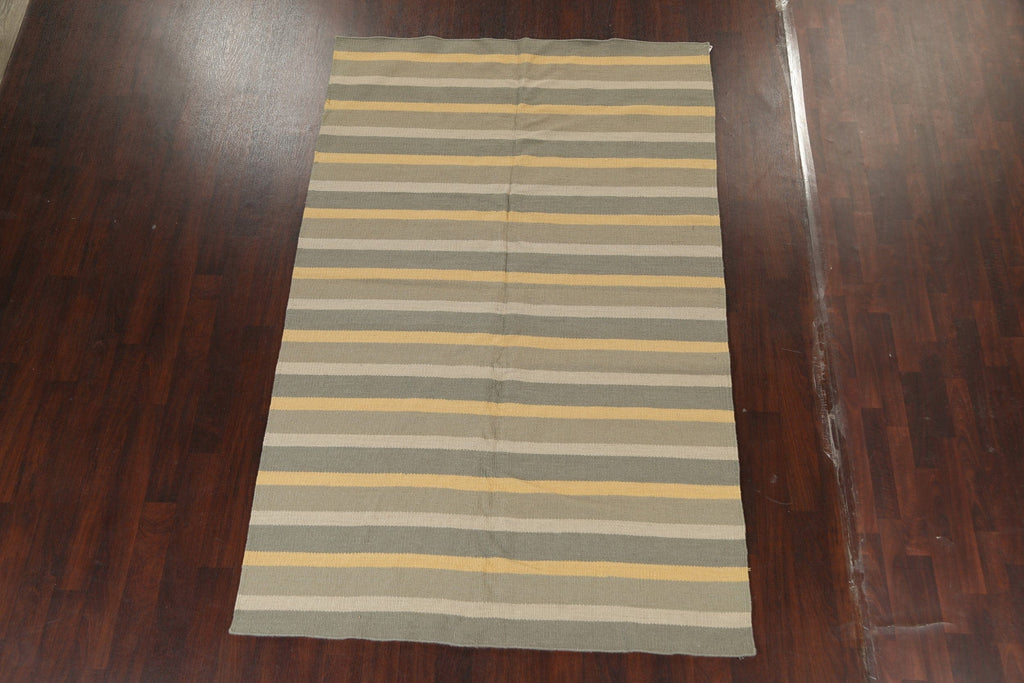 All-Over Stripe Kilim Oriental Area Rug 6x9