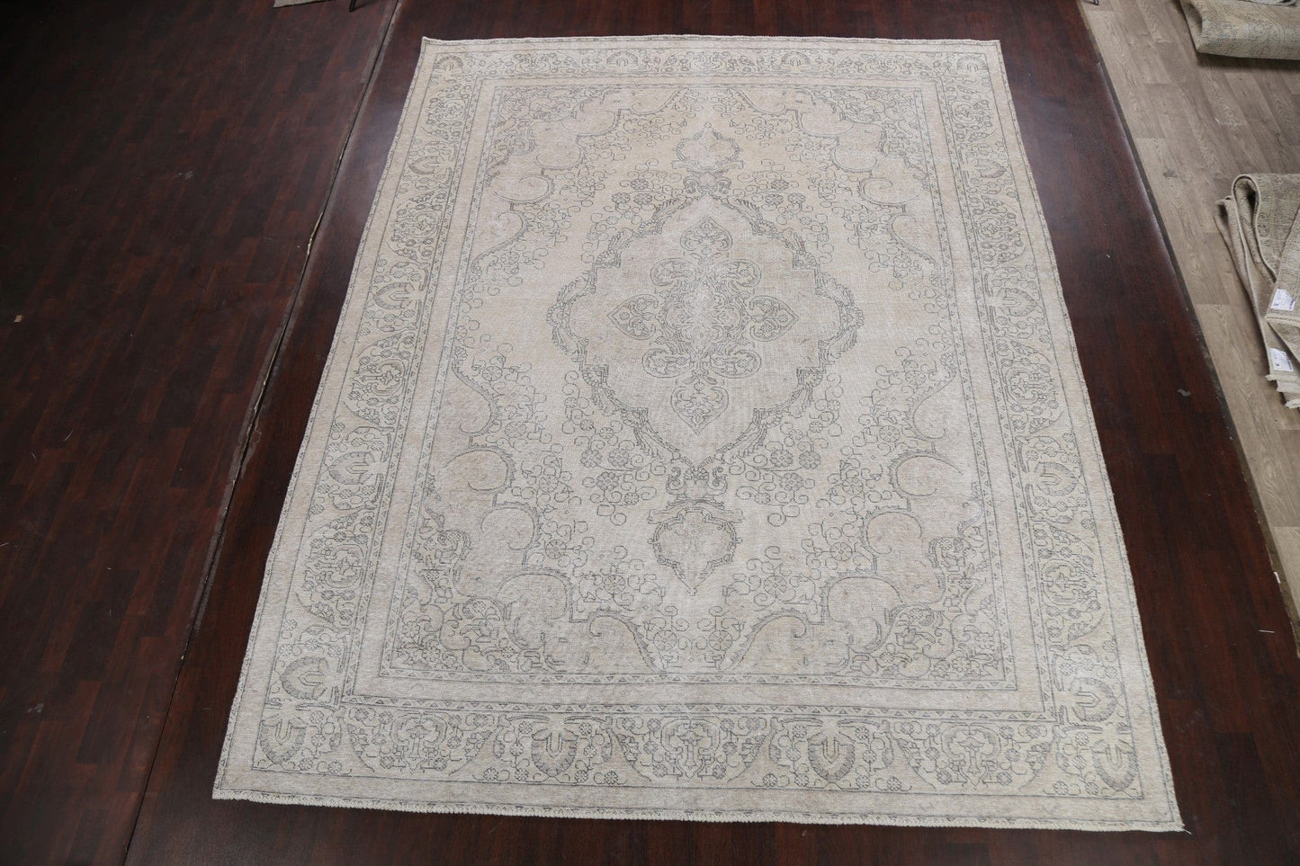 Muted Distressed Tabriz Persian Area Rug 10x12