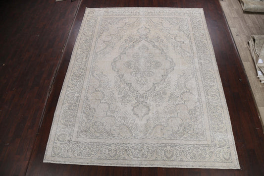 Muted Distressed Tabriz Persian Area Rug 10x12