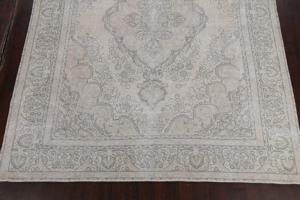 Muted Distressed Tabriz Persian Area Rug 10x12