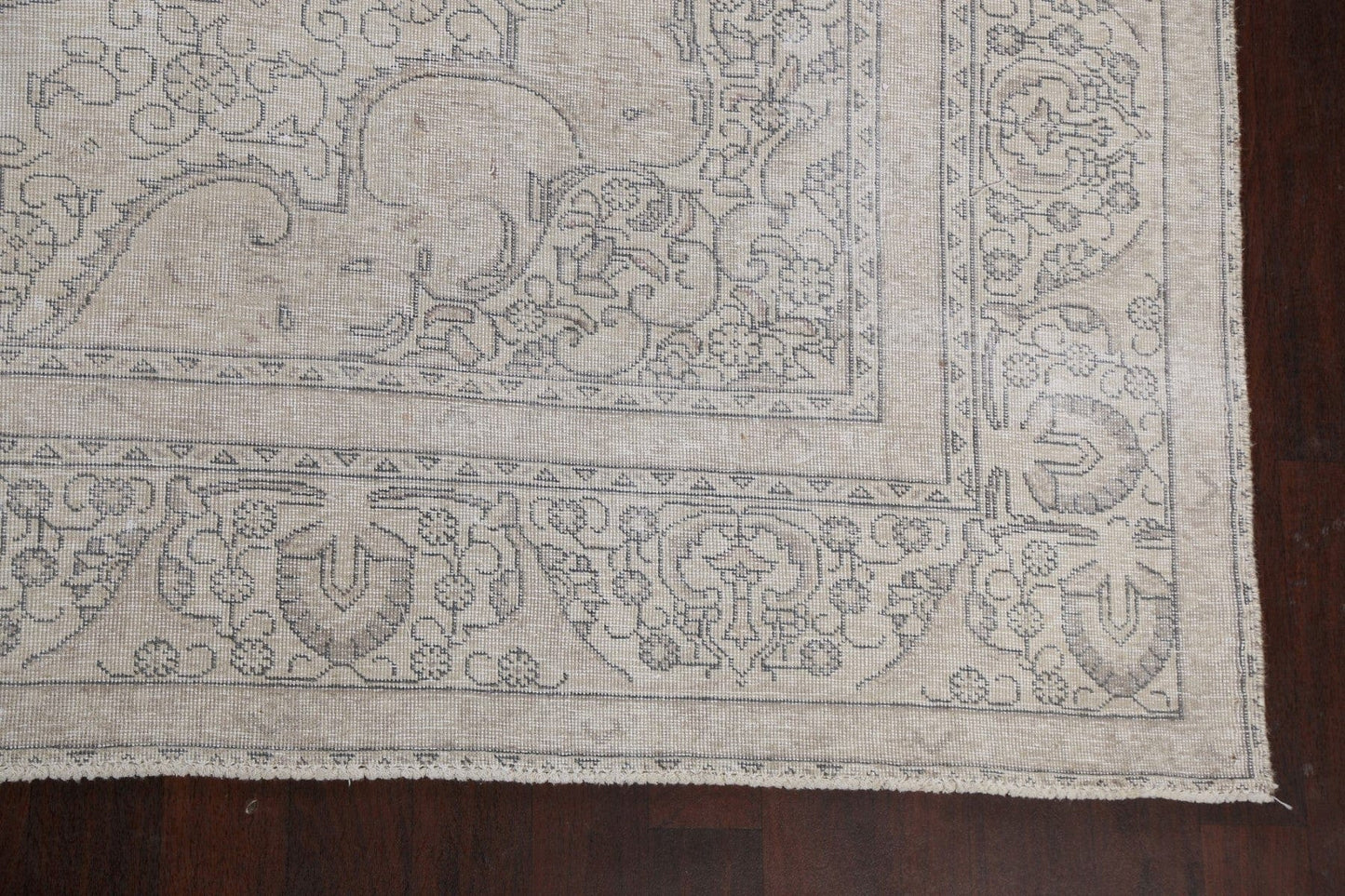 Muted Distressed Tabriz Persian Area Rug 10x12