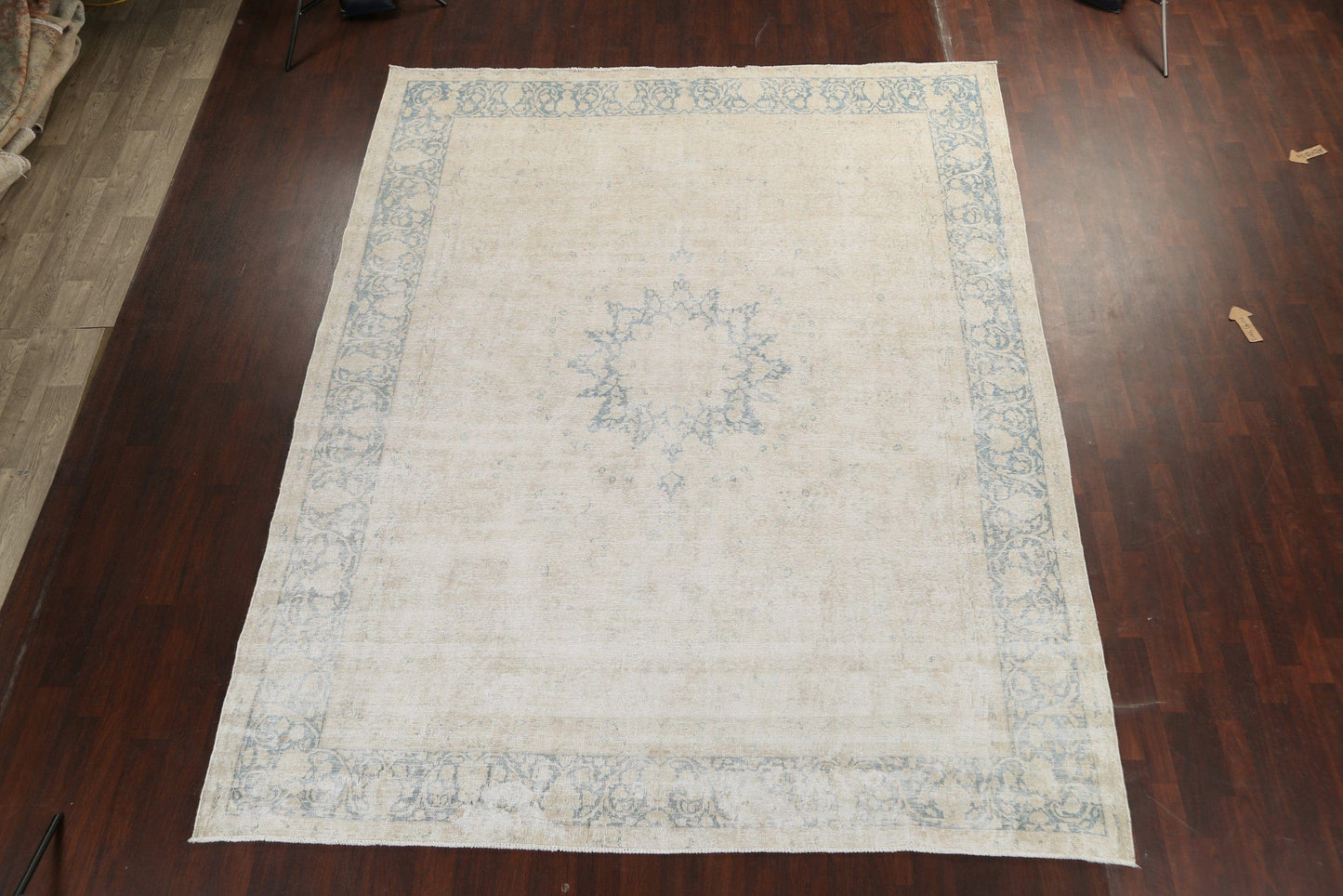 Muted Distressed Kerman Persian Area Rug 10x12