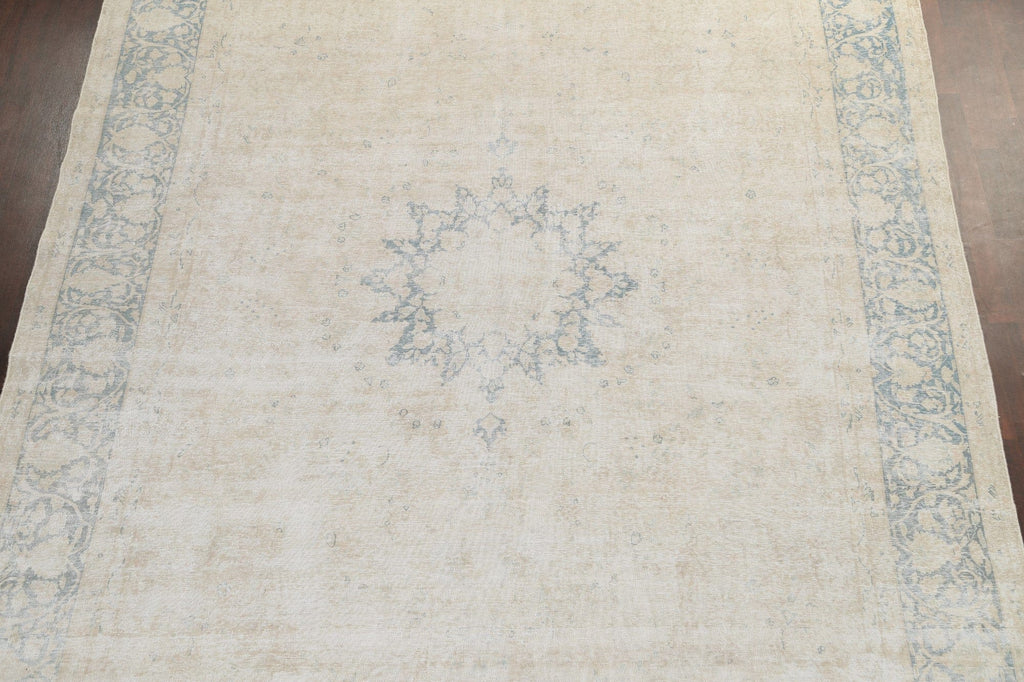 Muted Distressed Kerman Persian Area Rug 10x12