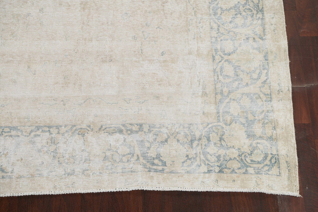 Muted Distressed Kerman Persian Area Rug 10x12