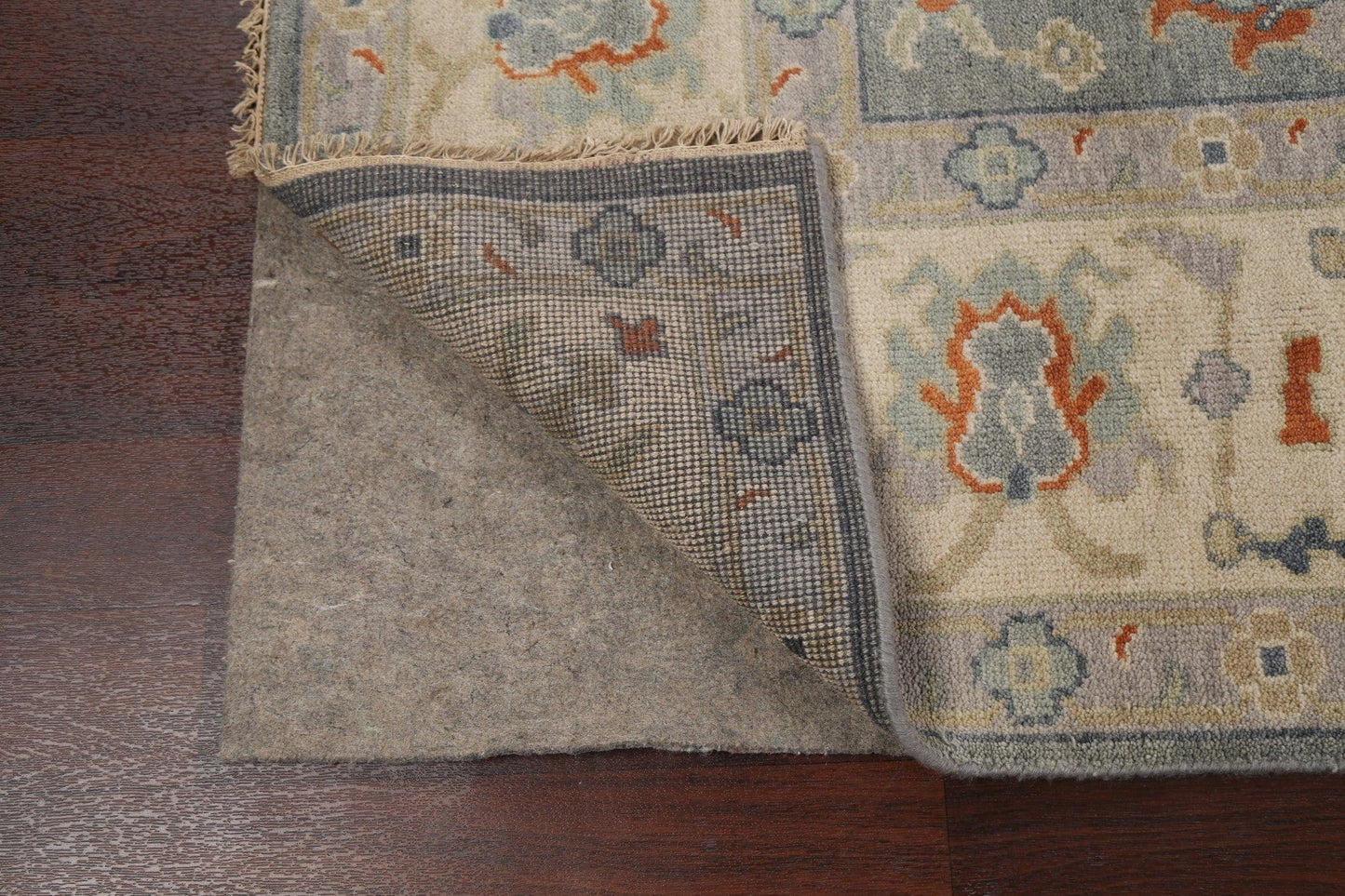 Hand-Knotted Floral Oushak Oriental Wool Rug 8x10