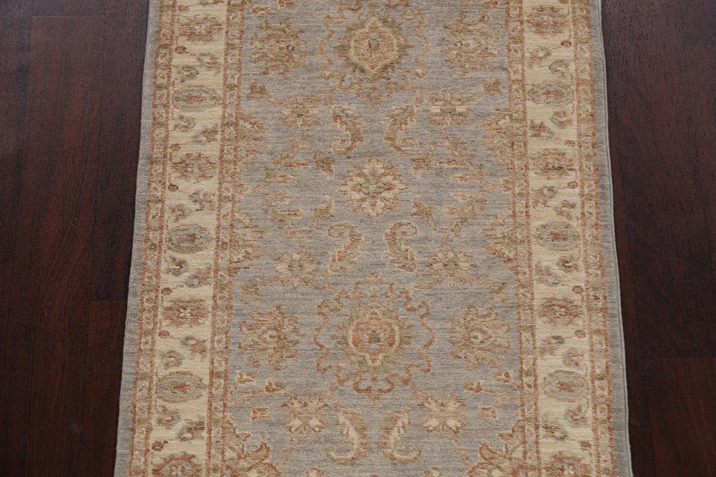 100% Vegetable Dye Peshawar Chobi Oriental Runner Rug 3x16