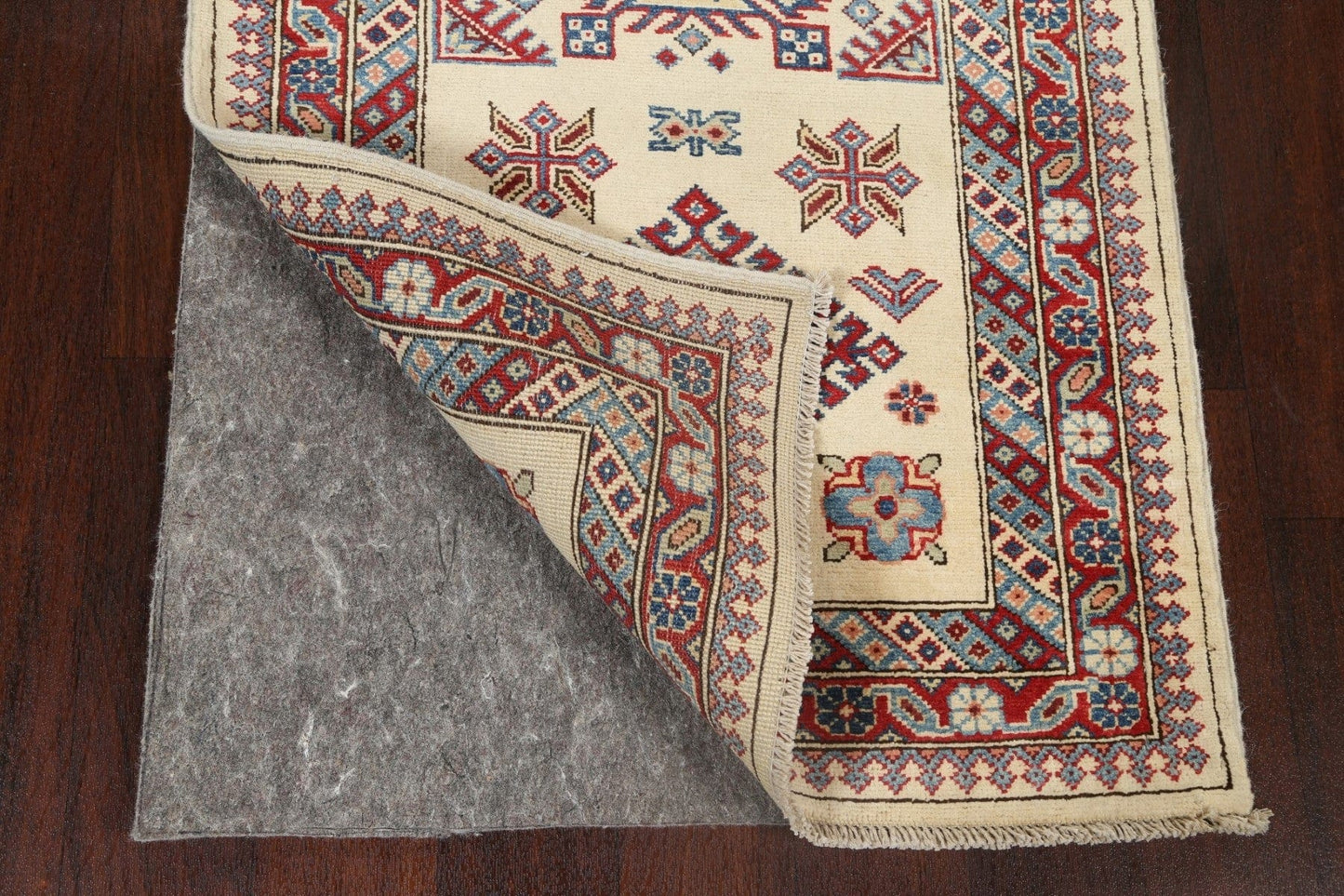 Geometric Kazak Oriental Runner Rug 2x12