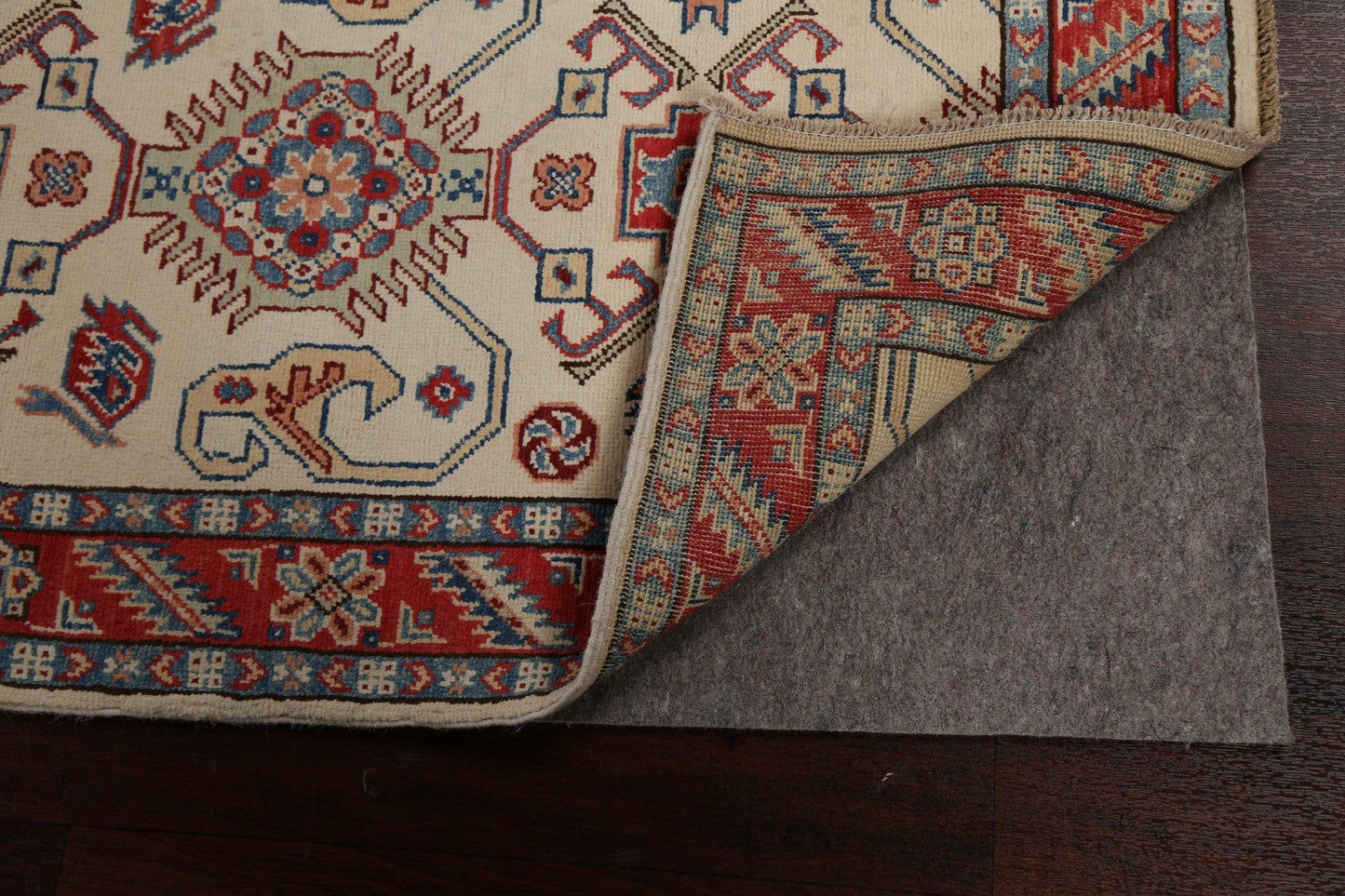 Geometric Kazak Oriental Runner Rug 3x10