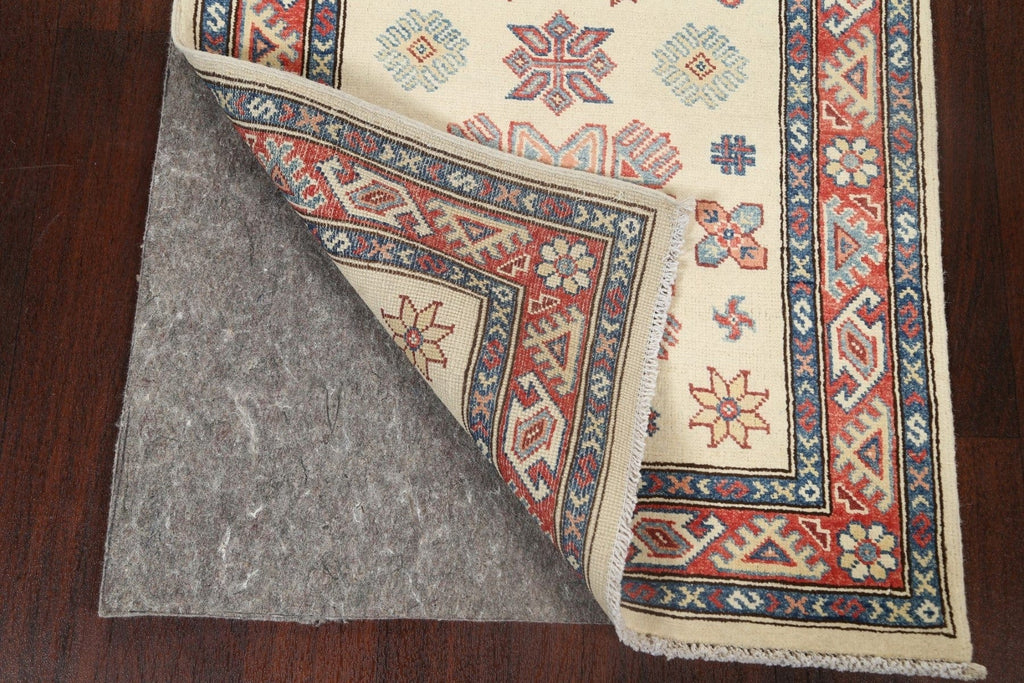 Geometric Kazak Oriental Runner Rug 3x8