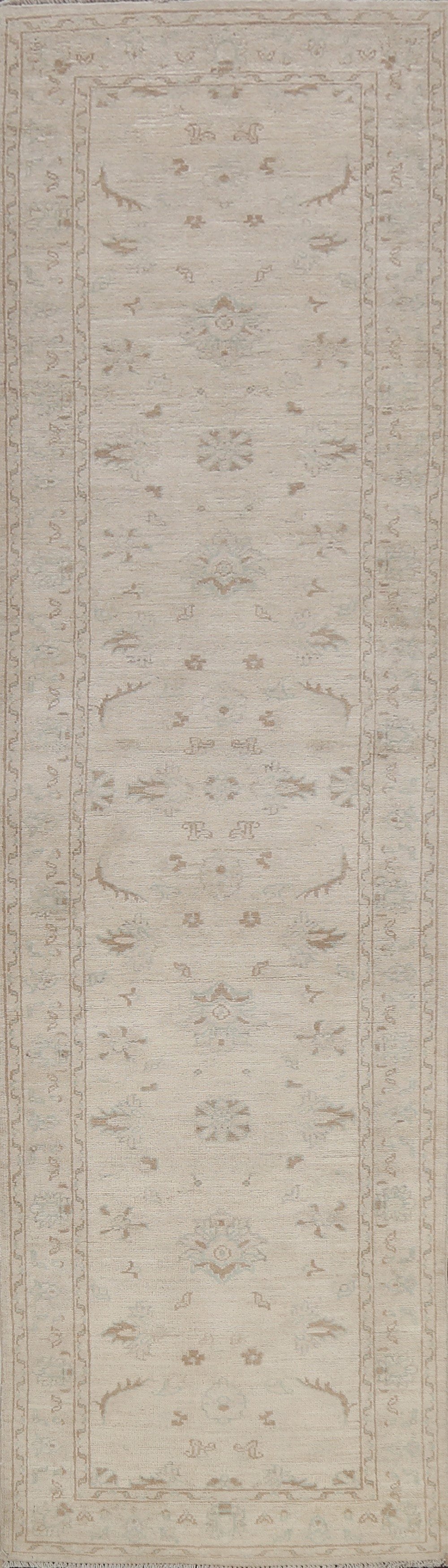 Floral Peshawar Chobi Oriental Runner Rug 3x10