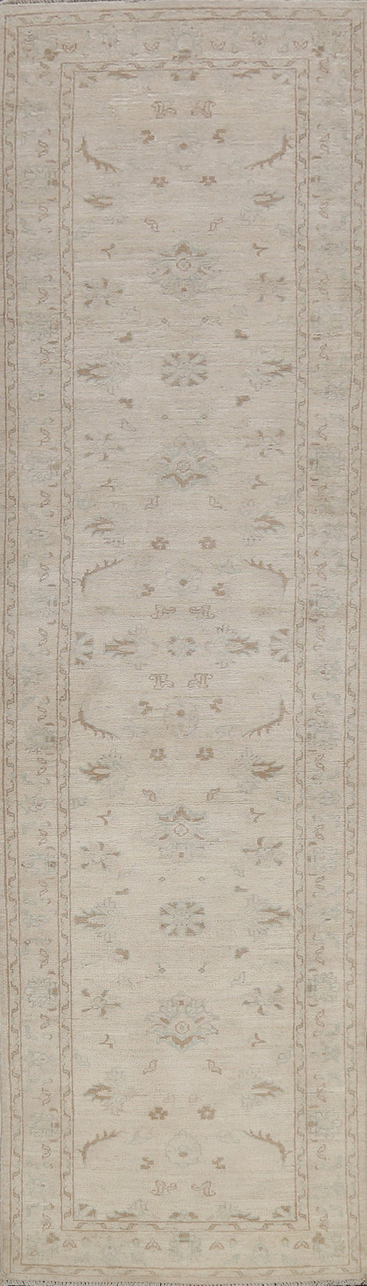 Floral Peshawar Chobi Oriental Runner Rug 3x10