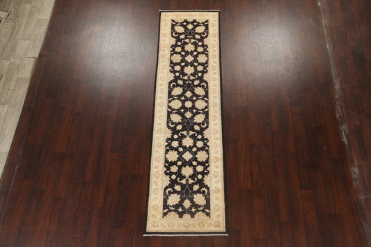 Floral Peshawar Chobi Oriental Runner Rug 3x10