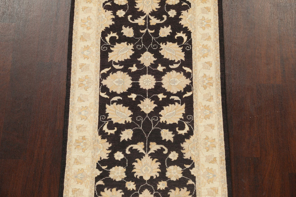 Floral Peshawar Chobi Oriental Runner Rug 3x10