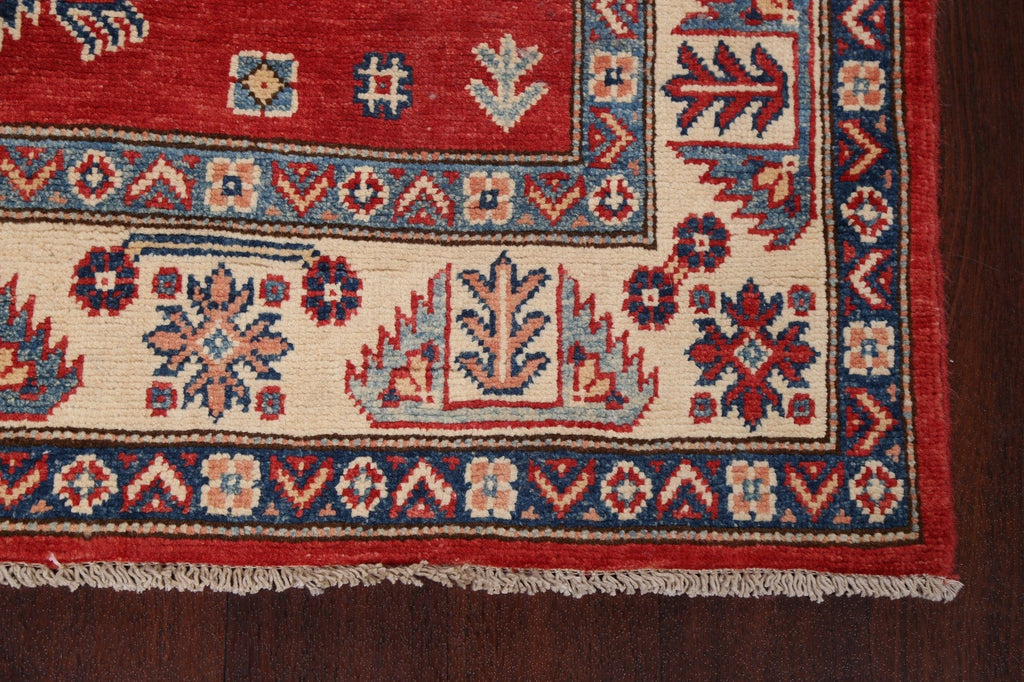 Geometric Kazak Oriental Runner Rug 4x24