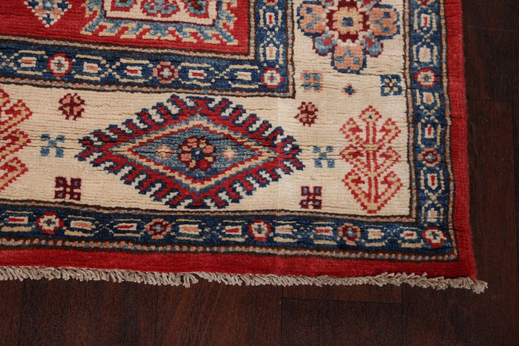 Geometric Kazak Oriental Runner Rug 4x16