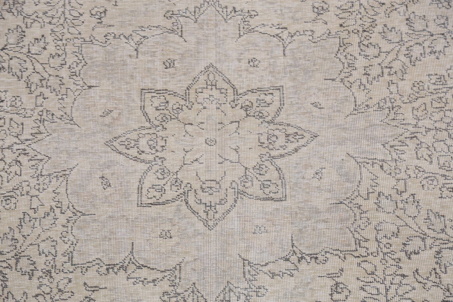 Muted Distressed Floral Tabriz Persian Area Rug 6x9