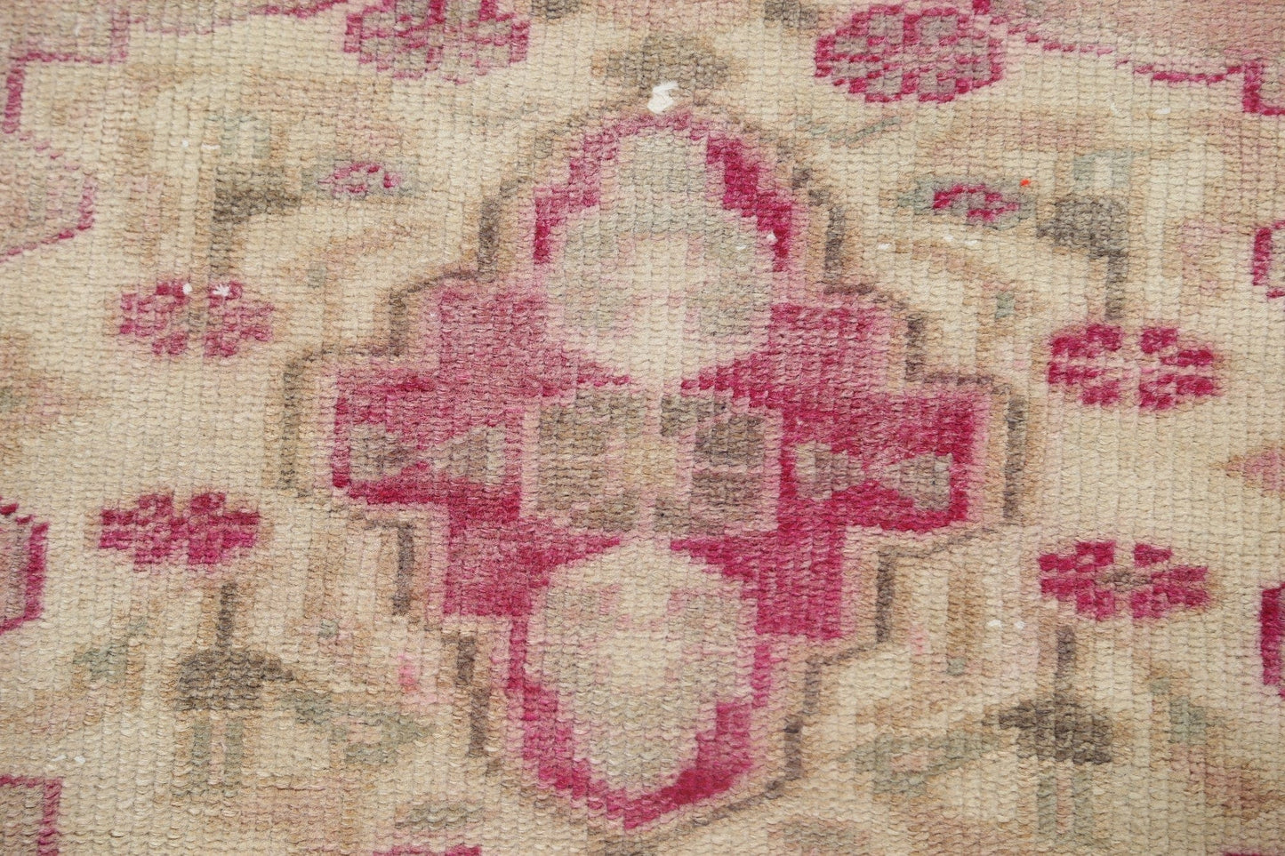 Vegetable Dye Distressed Oushak Oriental Runner Rug 3x11