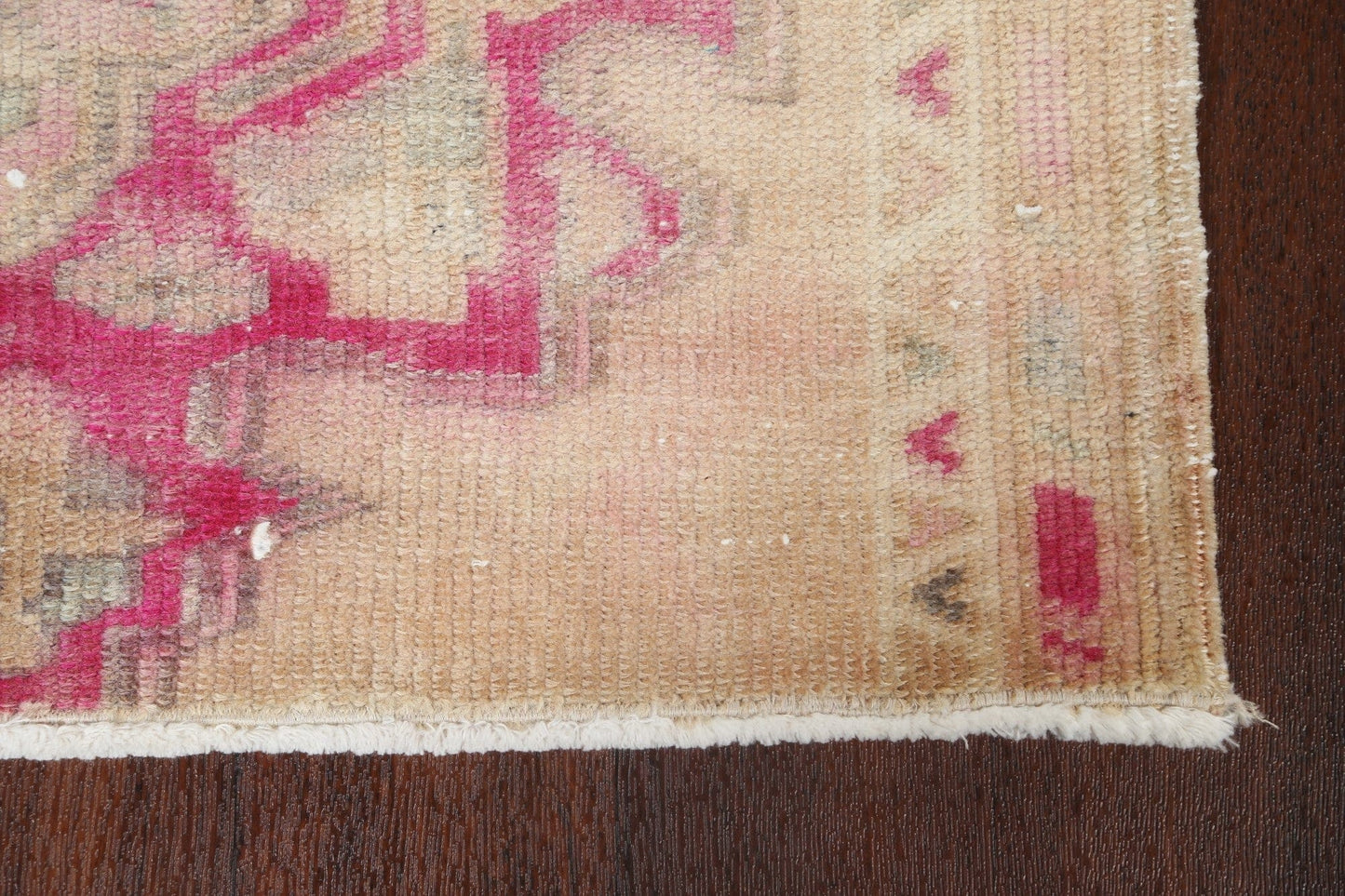 Vegetable Dye Distressed Oushak Oriental Runner Rug 3x11