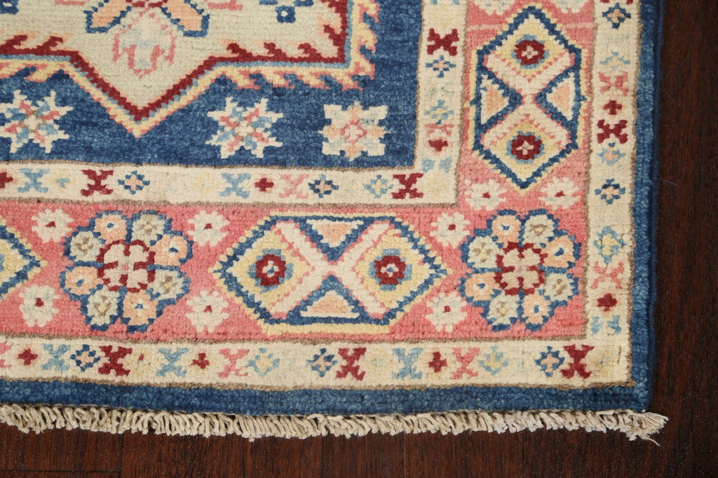 Geometric Kazak Oriental Runner Rug 2x6