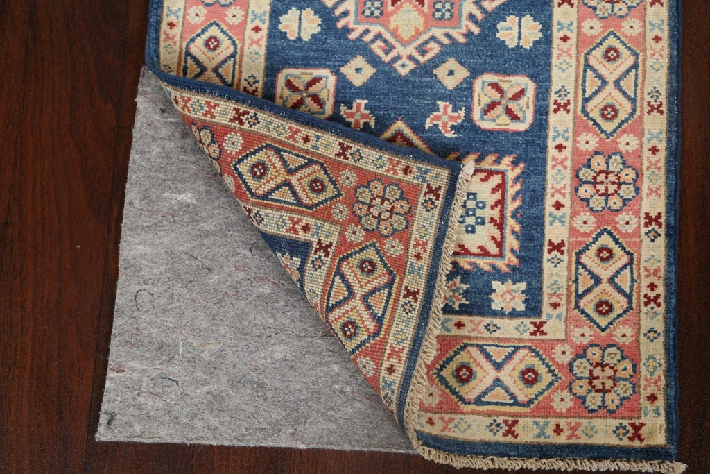 Geometric Kazak Oriental Runner Rug 2x6