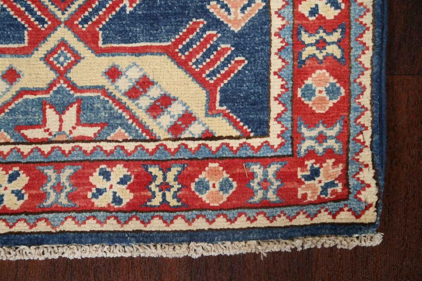 Geometric Kazak Oriental Runner Rug 2x6