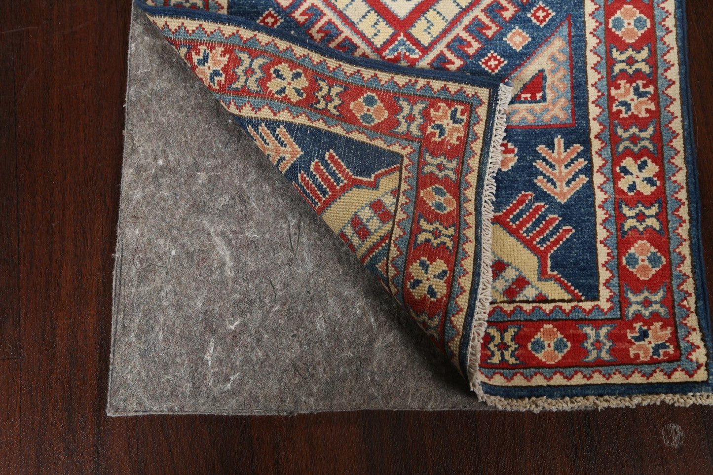 Geometric Kazak Oriental Runner Rug 2x6