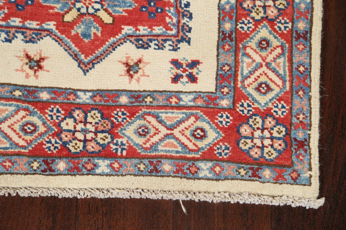 Geometric Kazak Oriental Runner Rug 2x5