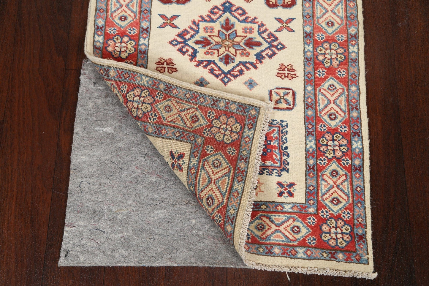 Geometric Kazak Oriental Runner Rug 2x5