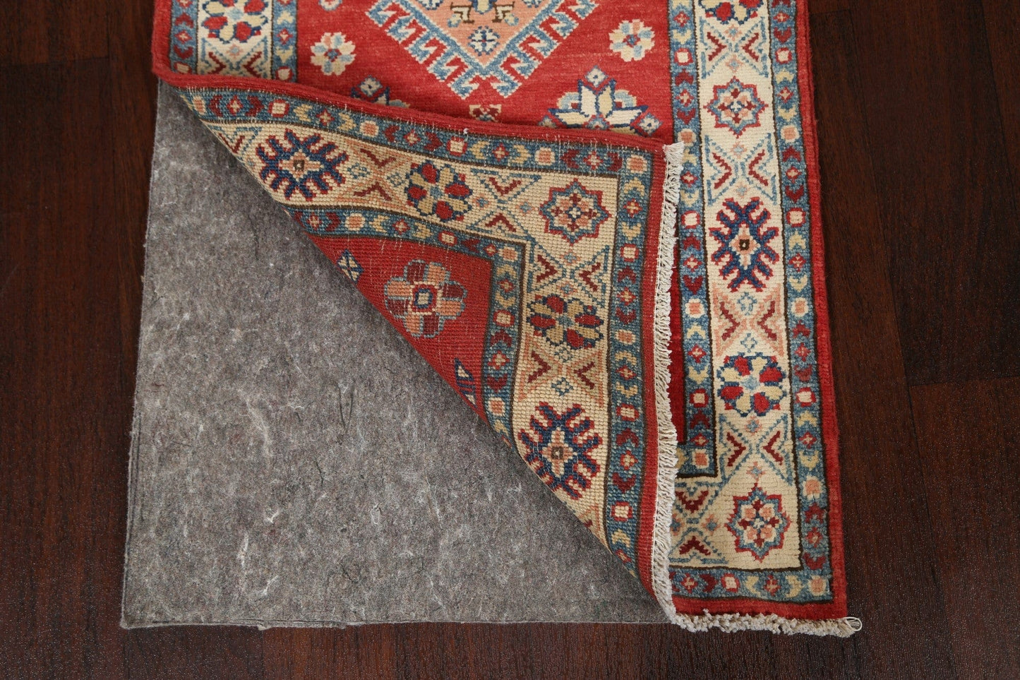 Geometric Kazak Oriental Runner Rug 2x6