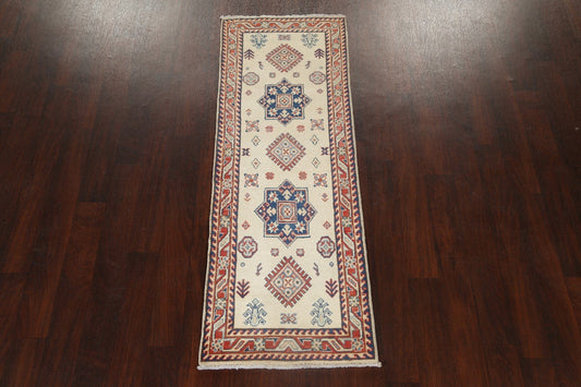 Geometric Kazak Oriental Runner Rug 2x6