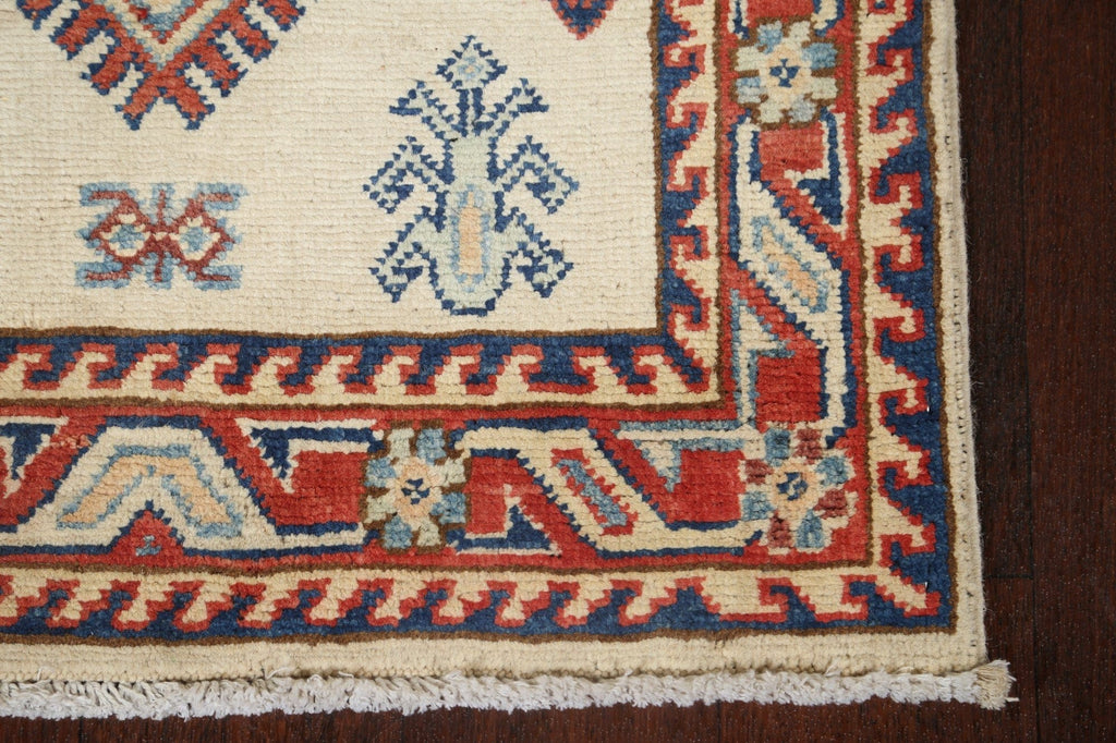 Geometric Kazak Oriental Runner Rug 2x6