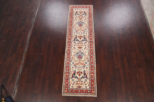 Floral Kazak Oriental Runner Rug 3x10