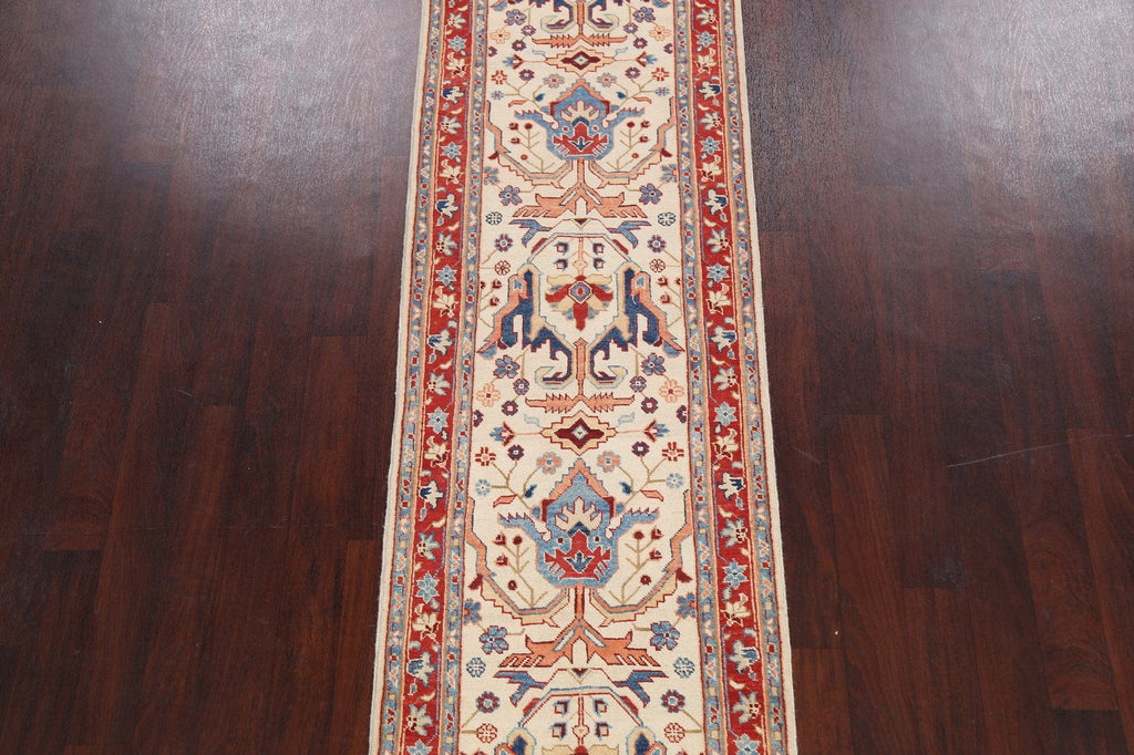 Floral Kazak Oriental Runner Rug 3x10