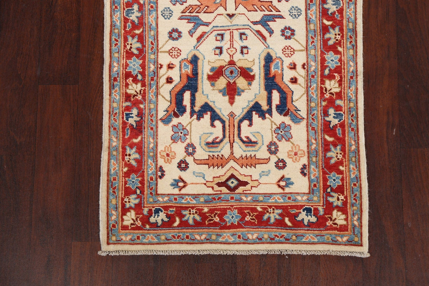 Floral Kazak Oriental Runner Rug 3x10