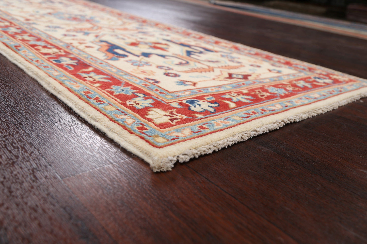 Floral Kazak Oriental Runner Rug 3x10