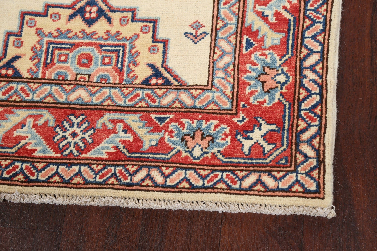 Geometric Kazak Oriental Runner Rug 3x10