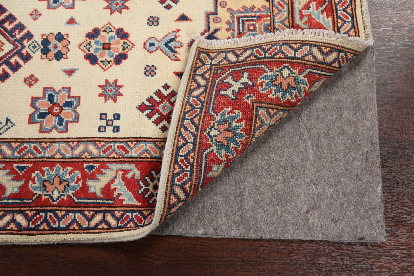 Geometric Kazak Oriental Runner Rug 3x10