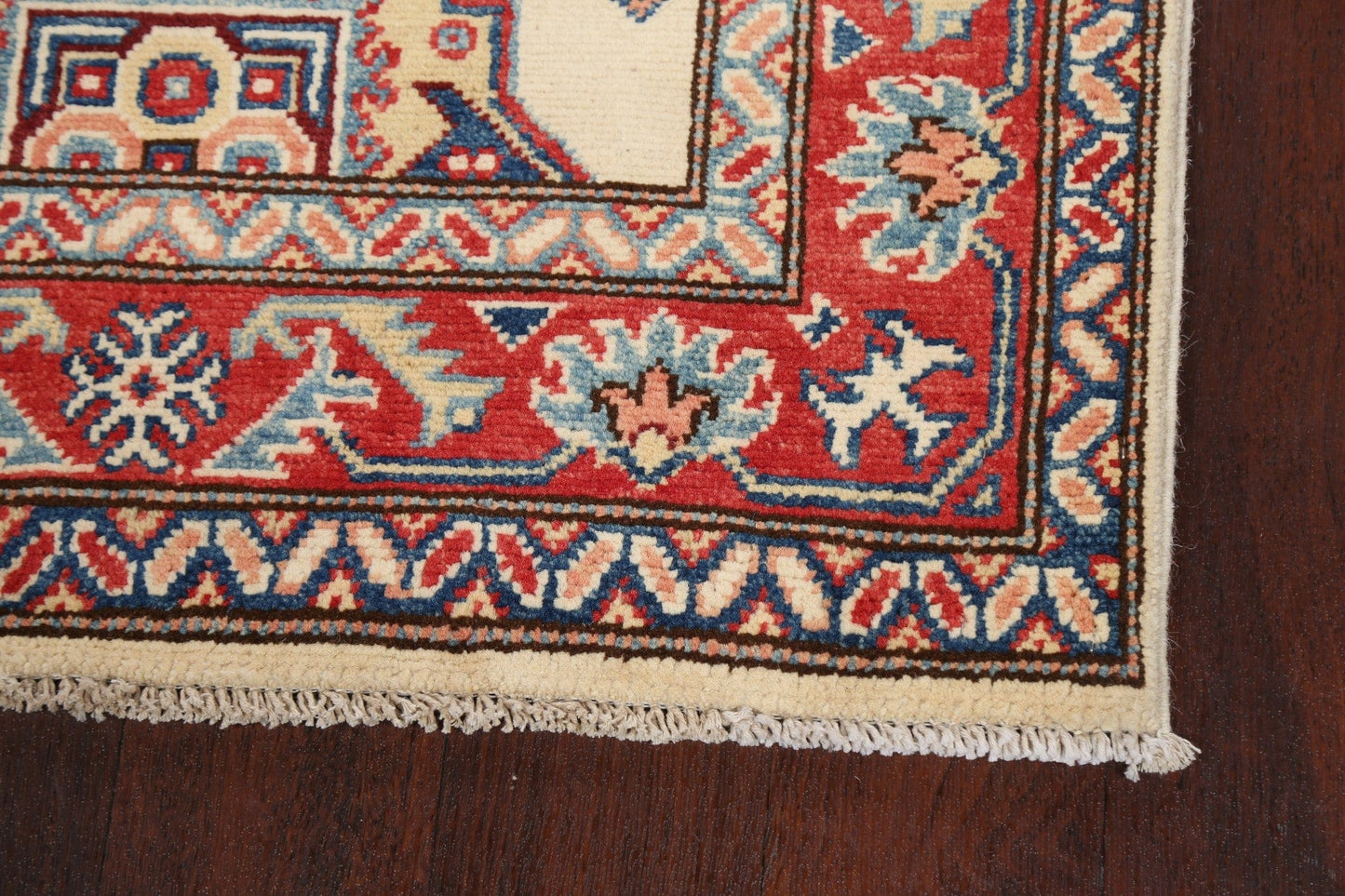 Geometric Kazak Oriental Runner Rug 3x9