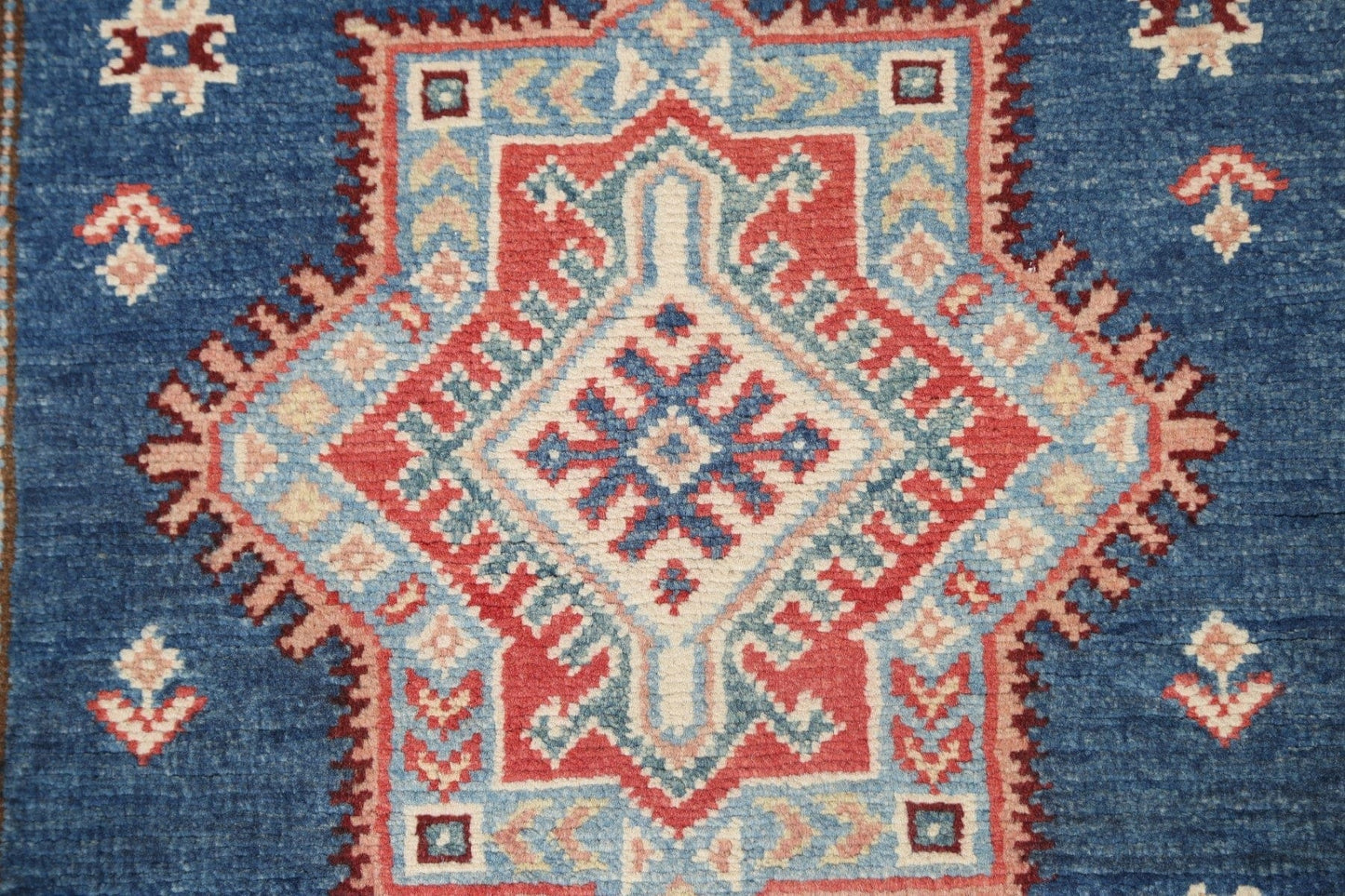 Geometric Kazak Oriental Runner Rug 3x10