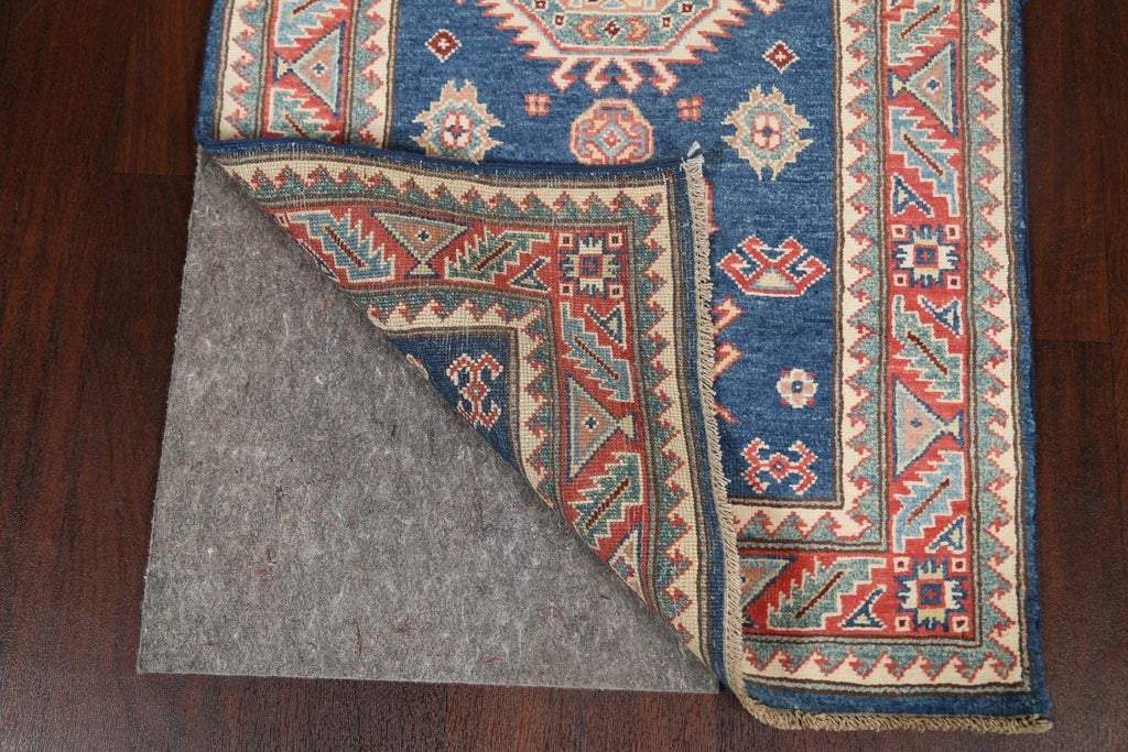 Geometric Kazak Oriental Runner Rug 3x10