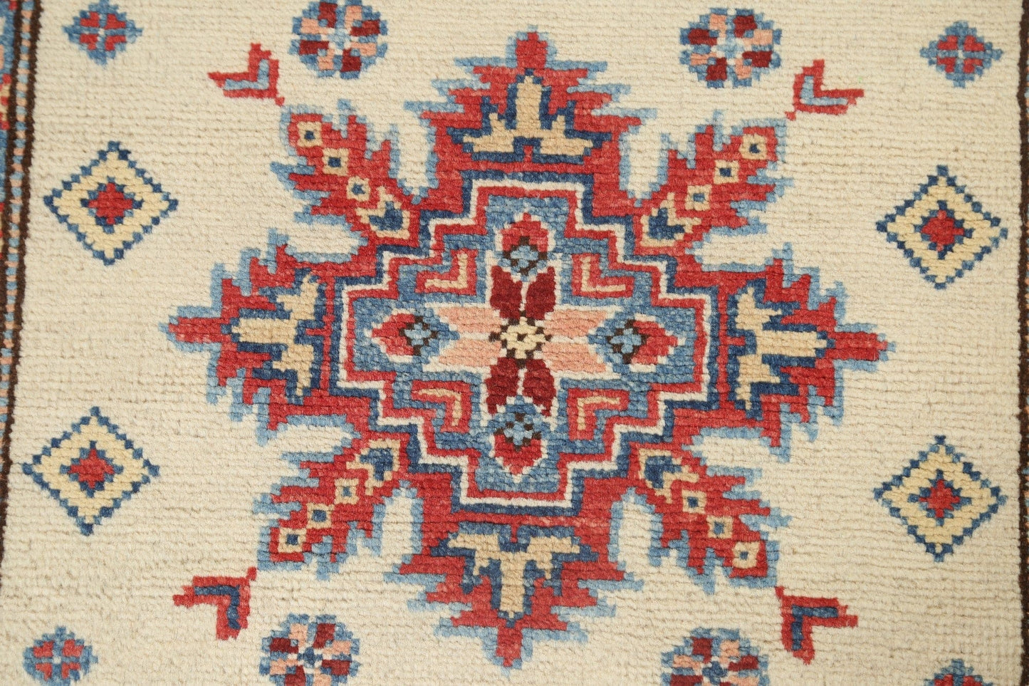 Geometric Kazak Oriental Runner Rug 3x10