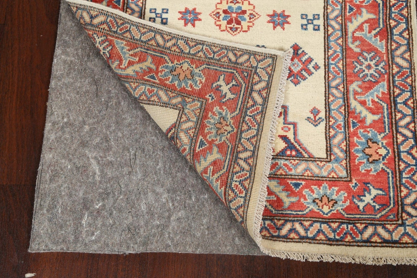 Geometric Kazak Oriental Runner Rug 3x10