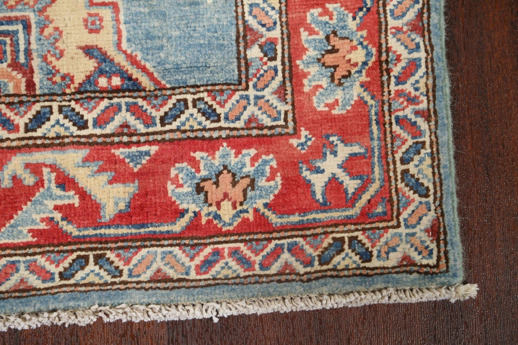 Geometric Kazak Oriental Runner Rug 3x10